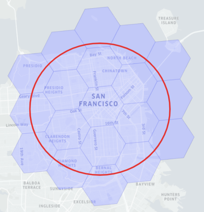 H3 San Francisco hexagon H3 San Francisco hexagon