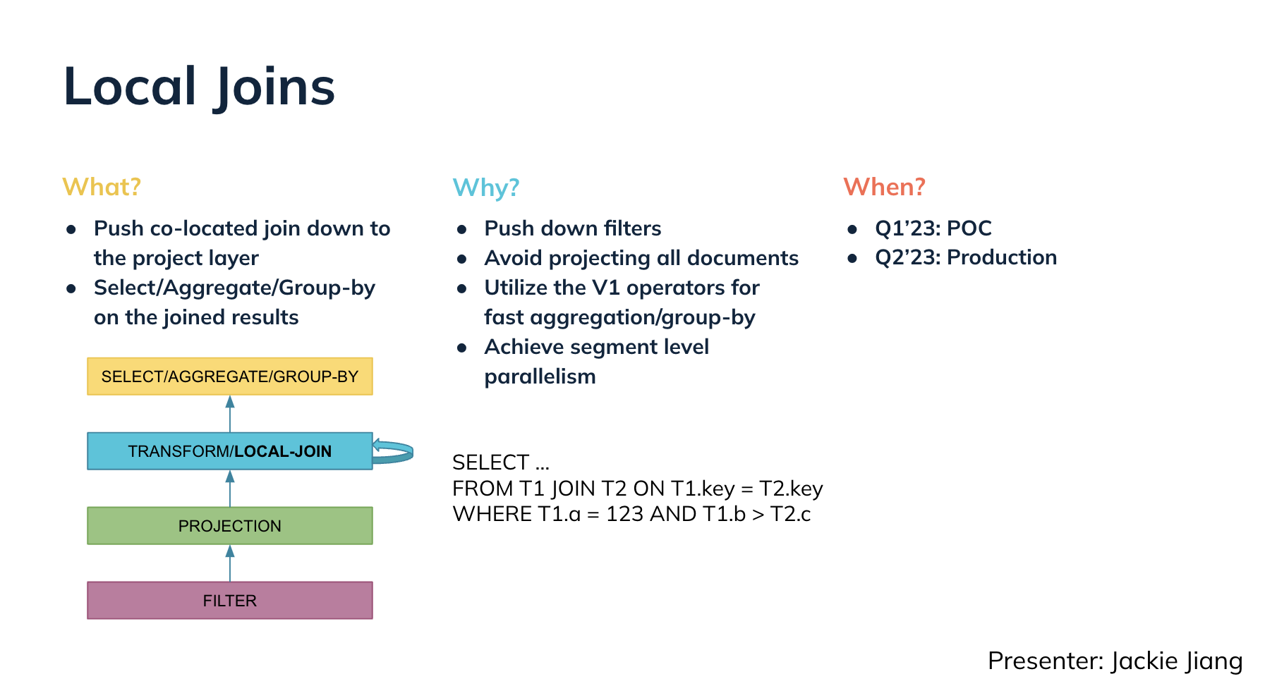 Apache Pinot Local Joins 2023 Roadmap Apache Pinot Local Joins 2023 Roadmap